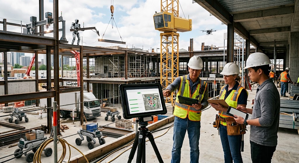 AI agents working alongside construction teams